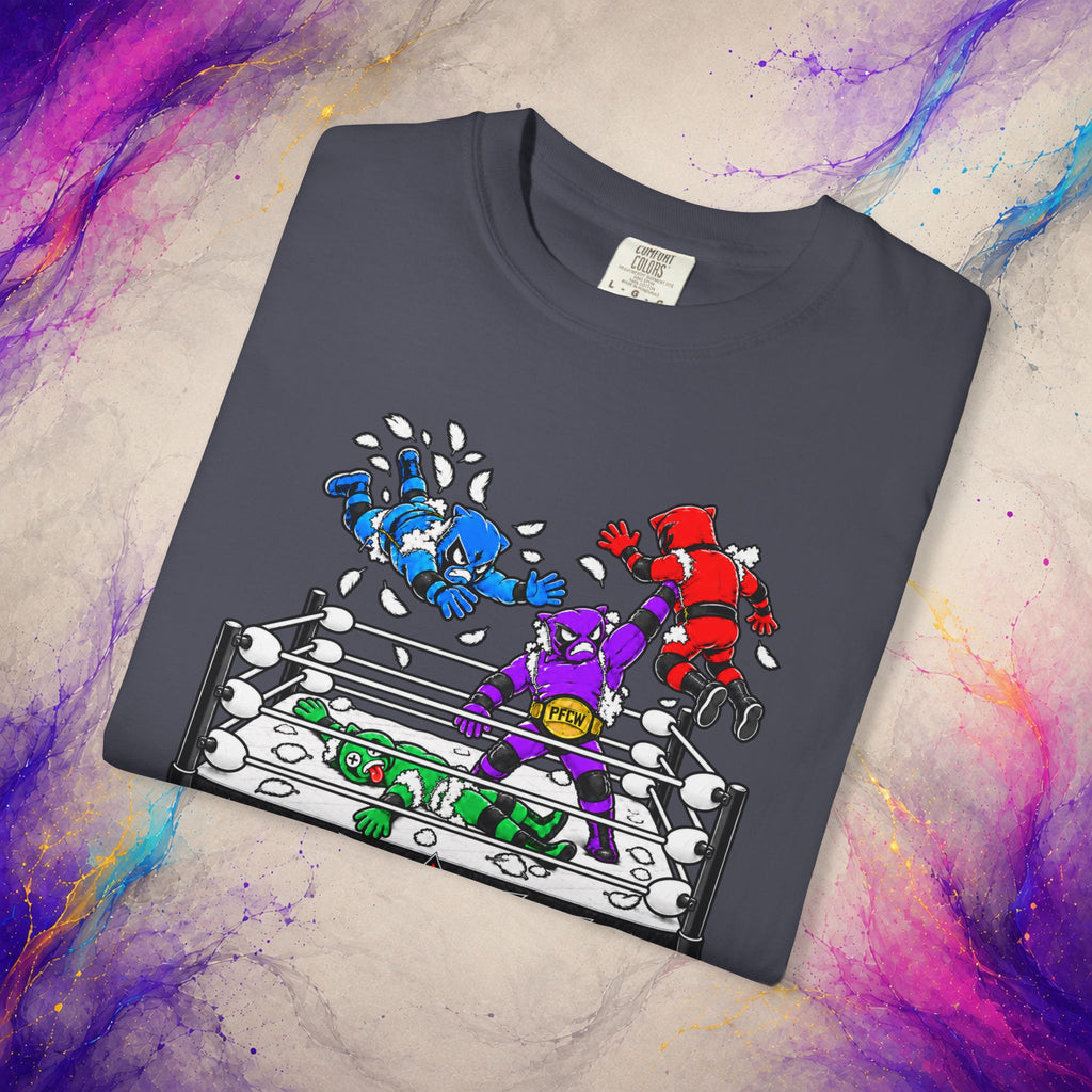 Pillow Fight Championship Wrestling Tee | Retro Wrestling Parody T-Shirt
