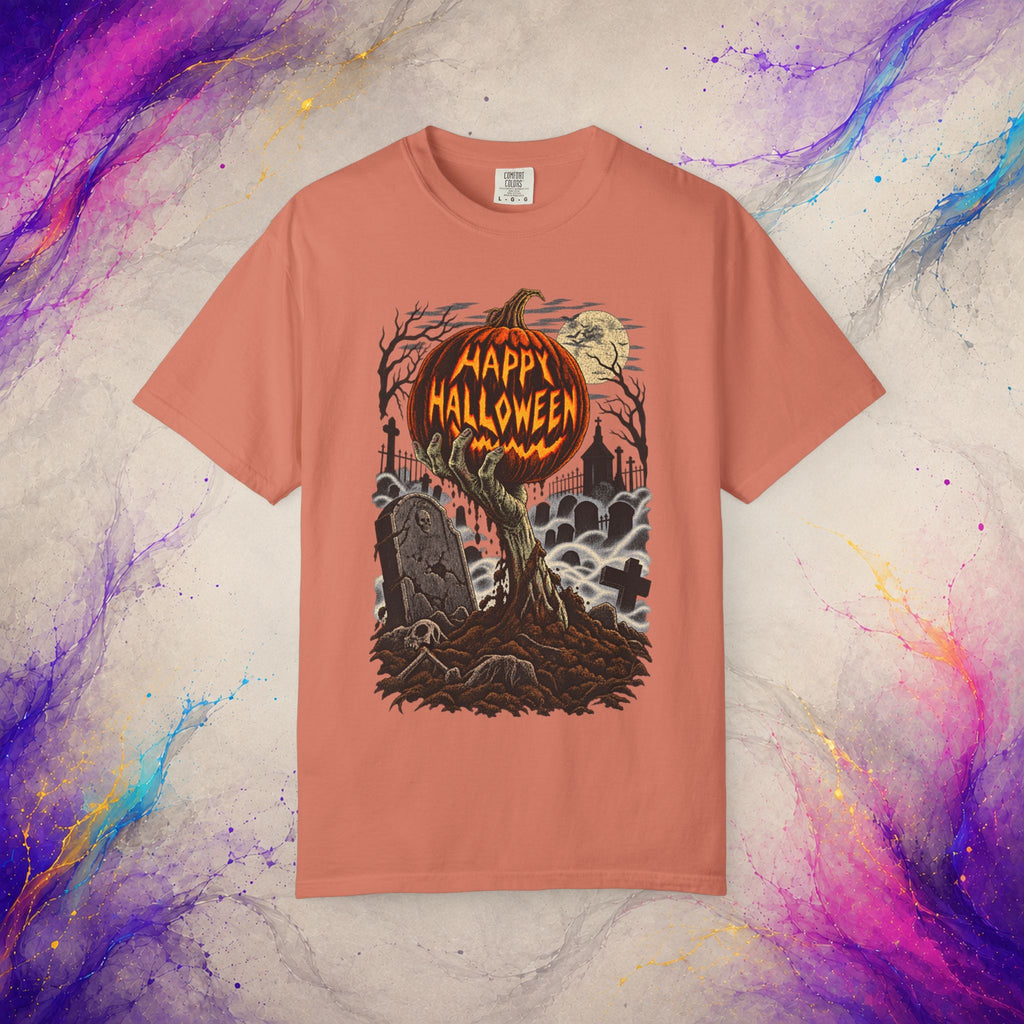 Happy Halloween Tee | Vintage Pumpkin Graveyard T-Shirt
