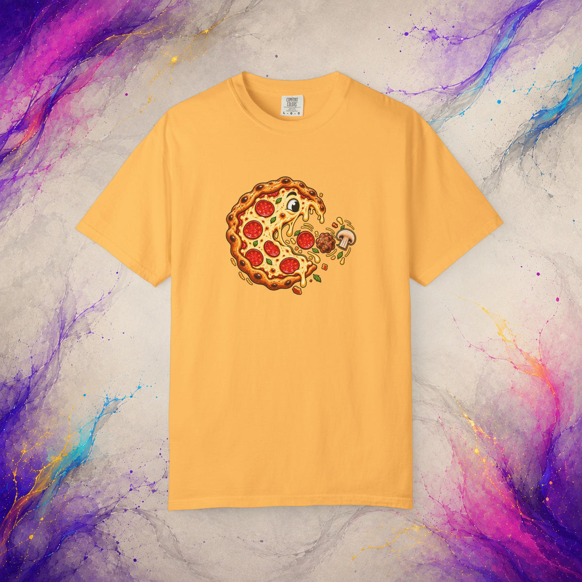 Pizza Chase Tee | Retro Arcade Inspired Pizza Graphic T-Shirt