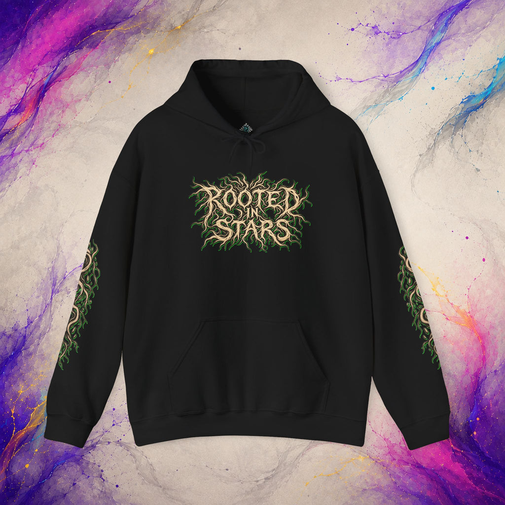Rooted In Stars Pullover | Celestial Deathcore Graphic Hoodie