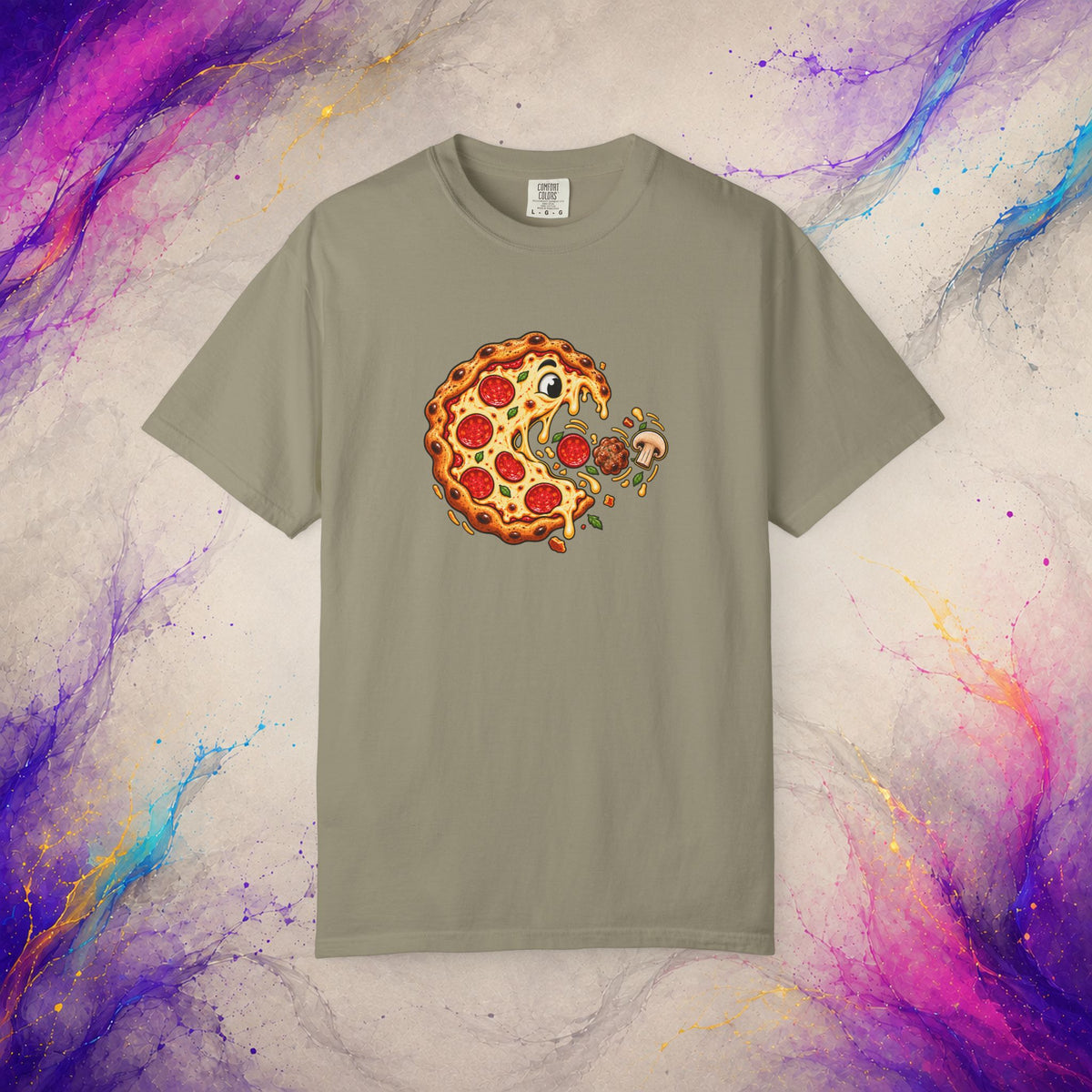 Pizza Chase Tee | Retro Arcade Inspired Pizza Graphic T-Shirt