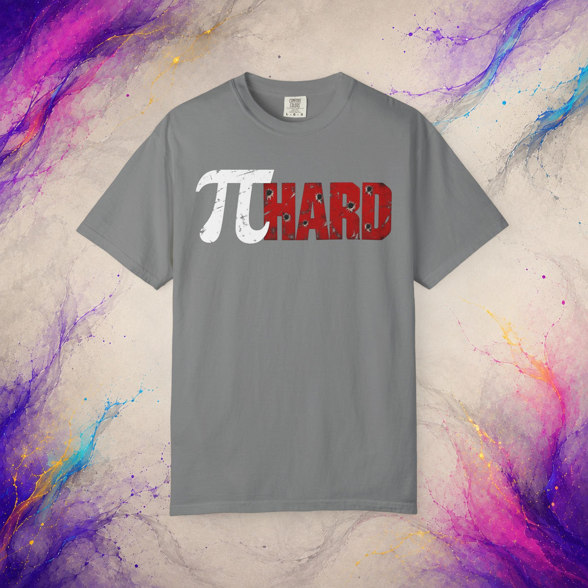 Pi Hard Tee | Distressed Math Action Shirt