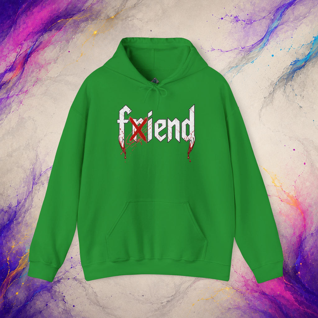 Friend/Fiend Pullover | Minimal Horror Graphic Hoodie
