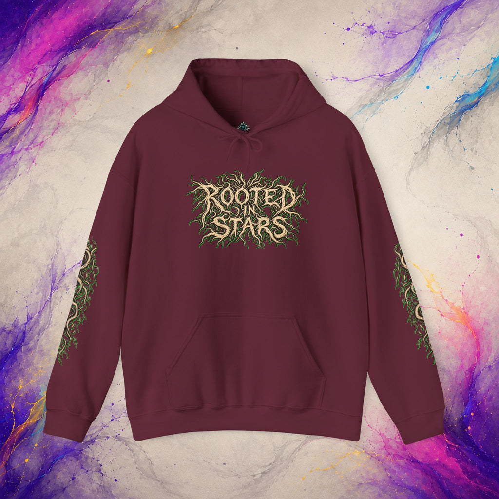Rooted In Stars Pullover | Celestial Deathcore Graphic Hoodie