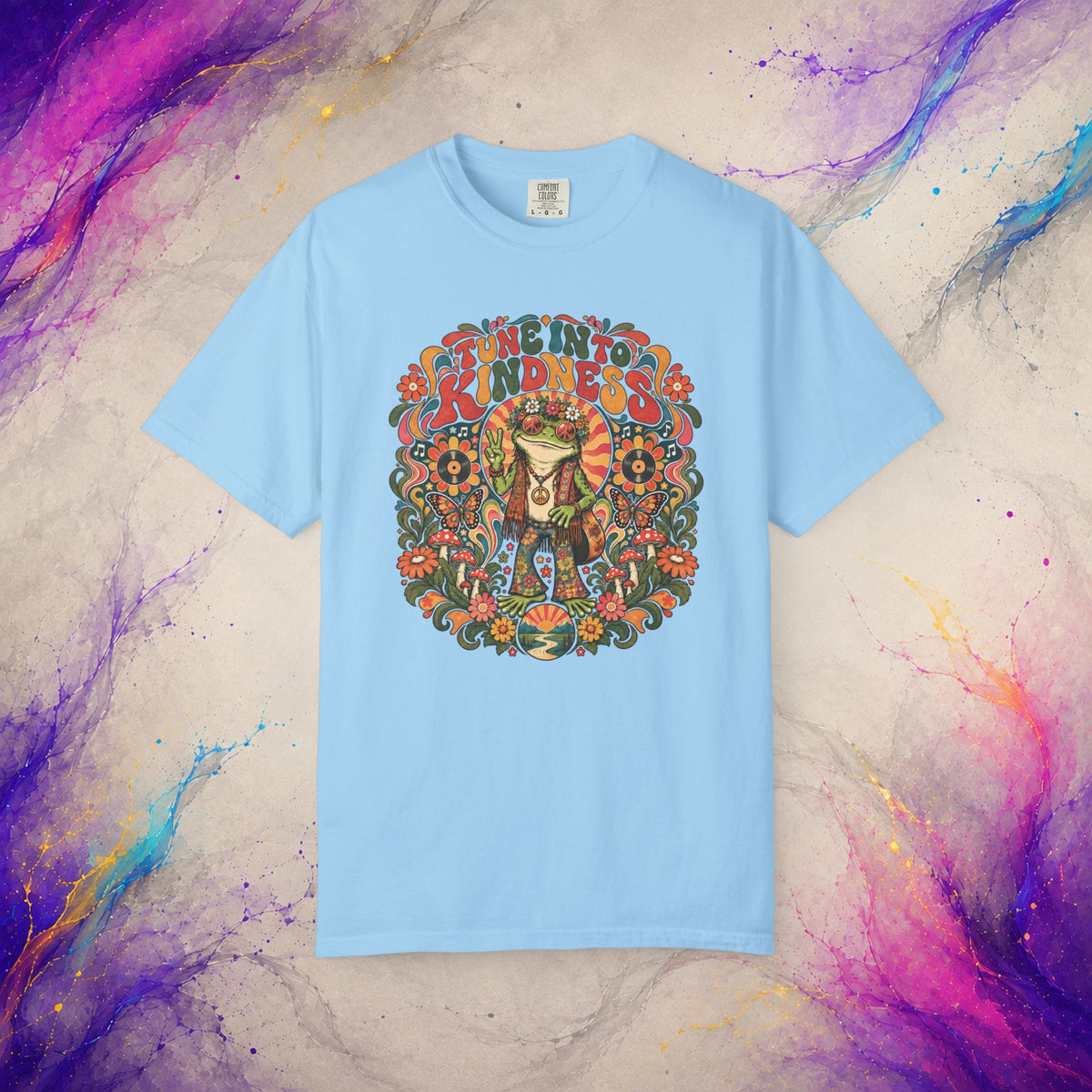 Tune Into Kindness Tee | Peace Frog Graphic T-Shirt