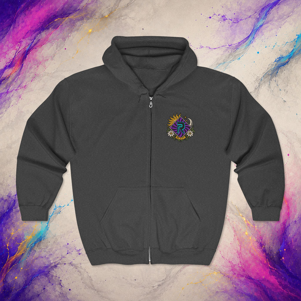 Stay Weird. Stay Human. Zip-Up | RINRON Retro Psychedelic Hoodie
