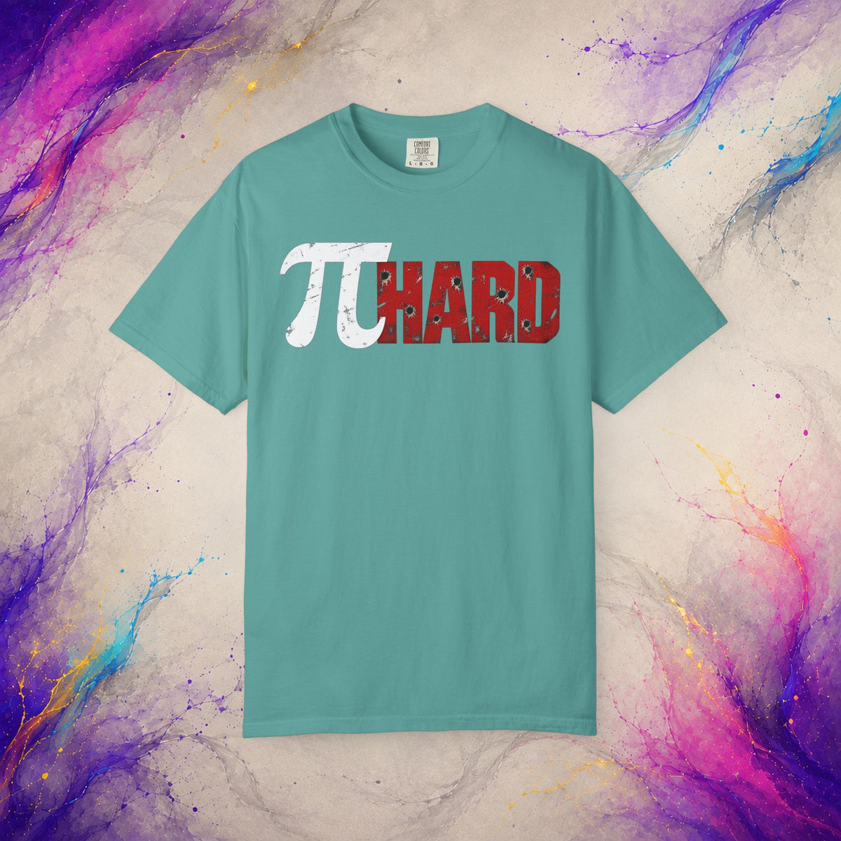 Pi Hard Tee | Distressed Math Action Shirt