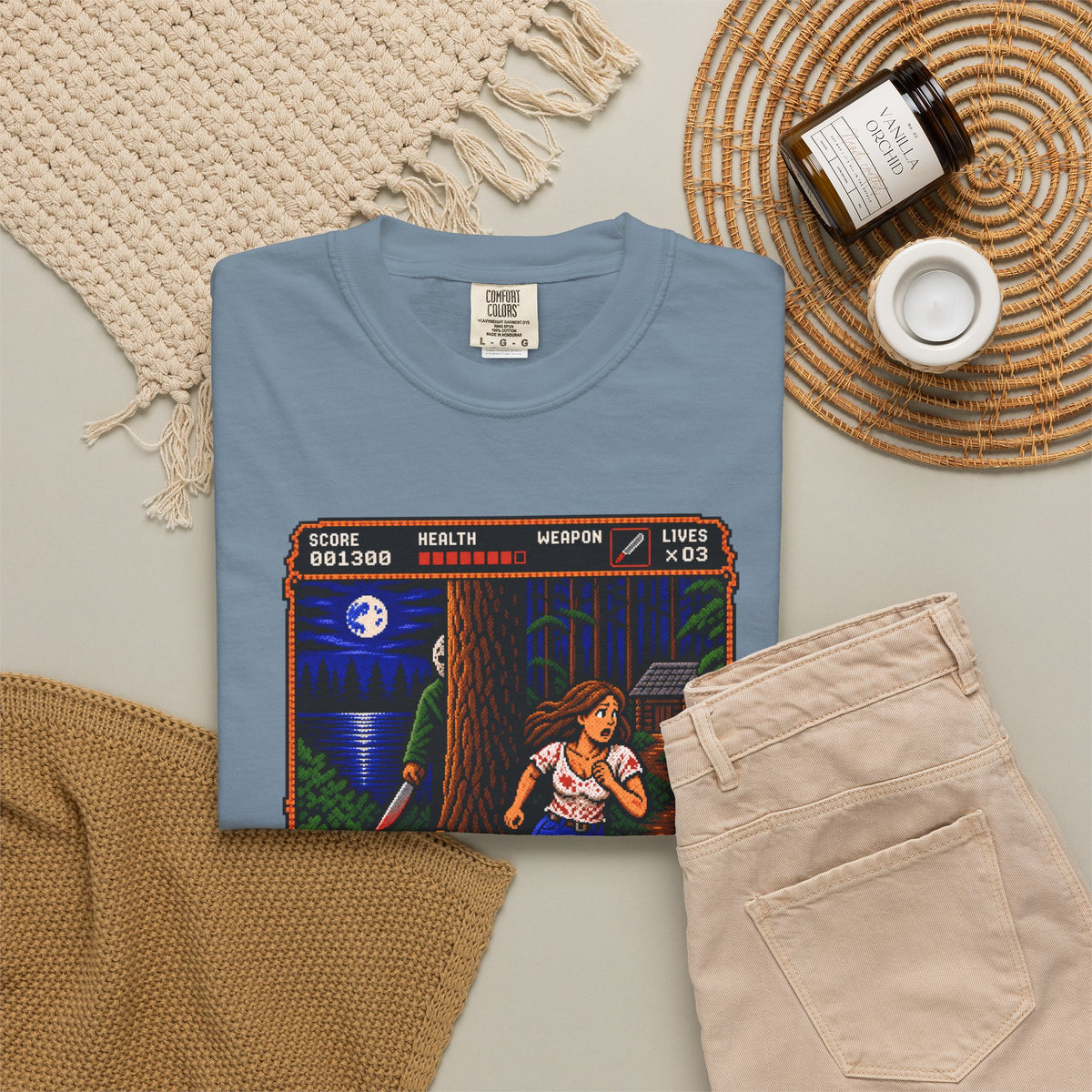 Camp This Way Tee | Retro Pixel Slasher Horror T-Shirt