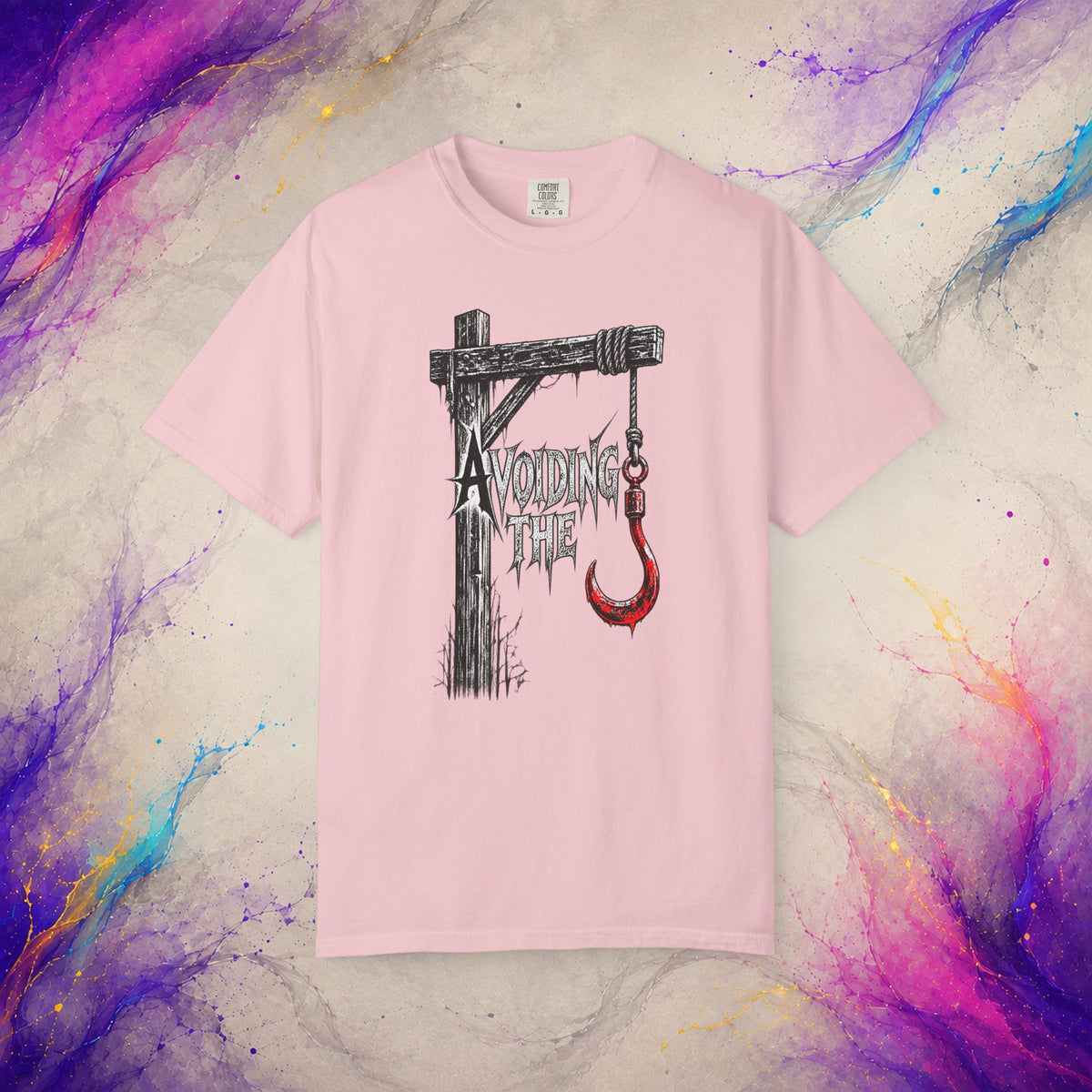 Avoiding The Hook Tee | Distressed Gothic Horror Shirt