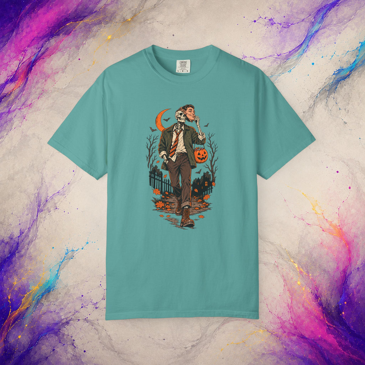 Mask Off At Midnight | Skeleton Halloween Shirt