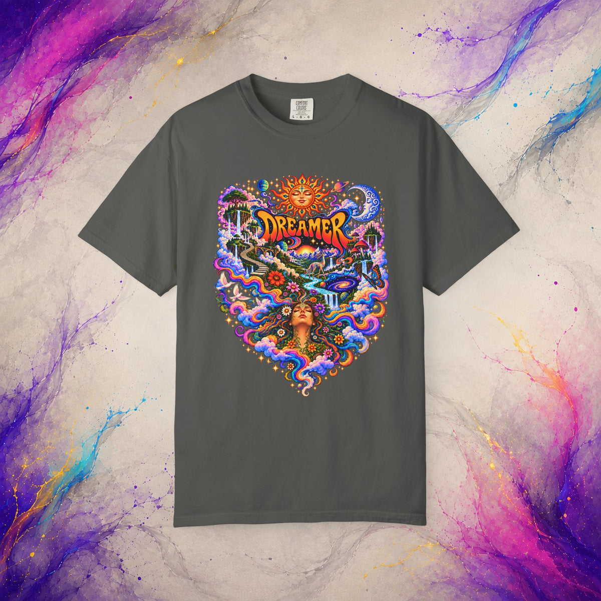 Dreamer Tee | Psychedelic Cosmic Nature Graphic T-Shirt