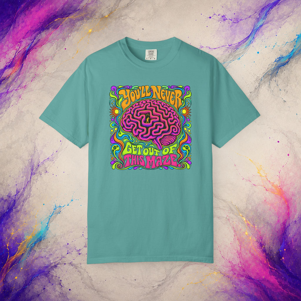 You’ll Never Get Out of This Maze T-Shirt | Psychedelic Brain Graphic Tee