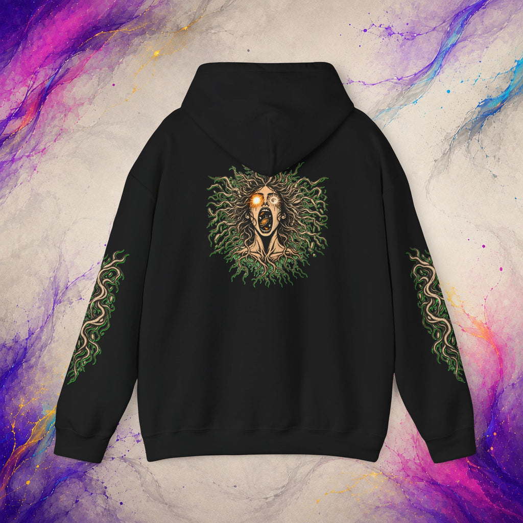 Rooted In Stars Pullover | Celestial Deathcore Graphic Hoodie