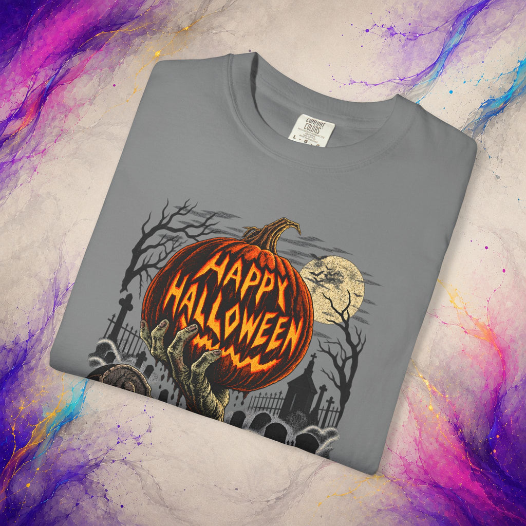 Happy Halloween Tee | Vintage Pumpkin Graveyard T-Shirt