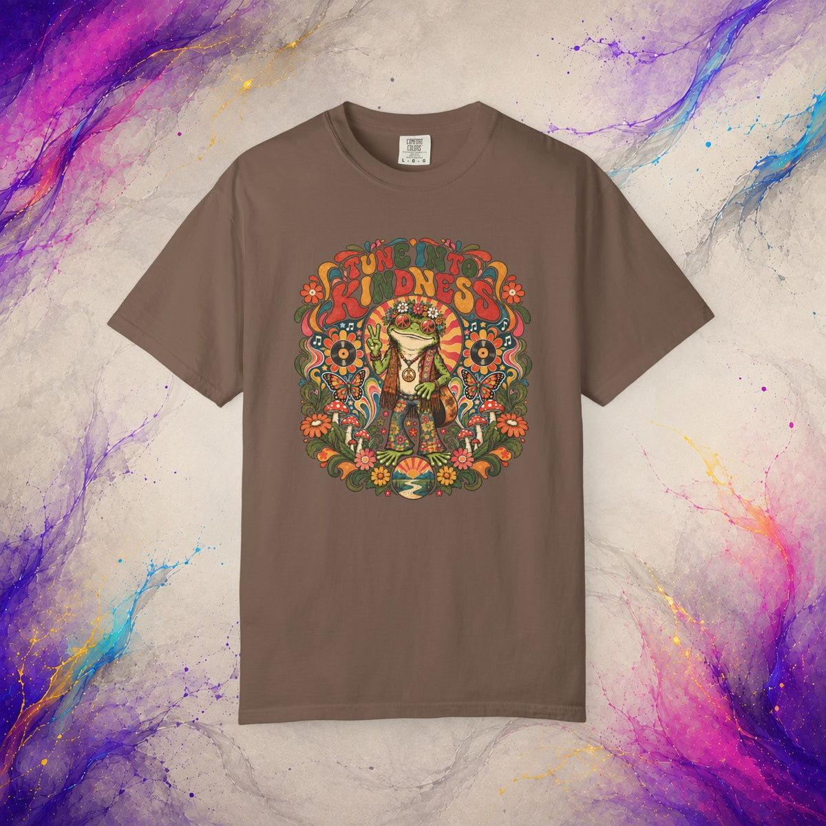 Tune Into Kindness Tee | Peace Frog Graphic T-Shirt