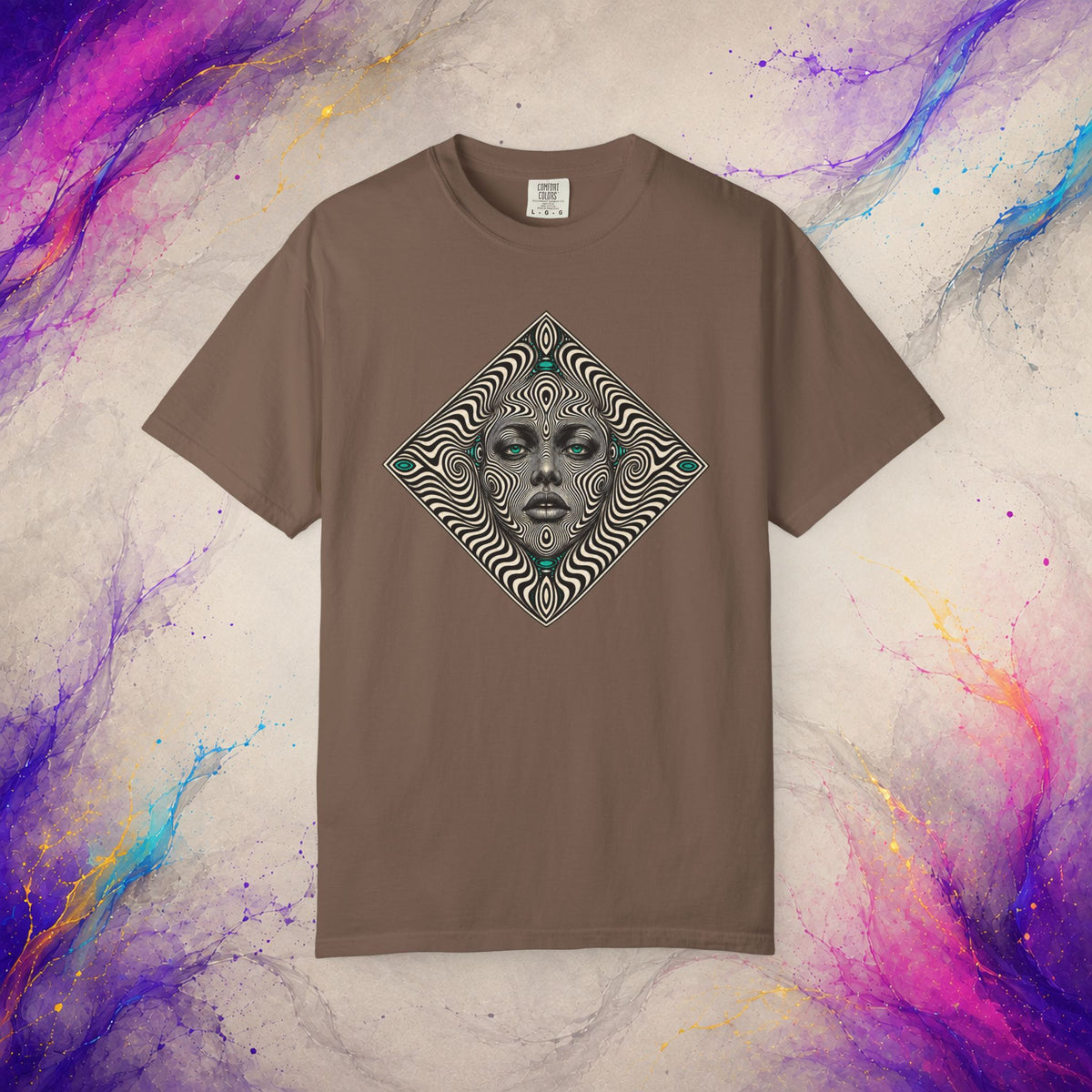 Optical Mirage Face Tee | Psychedelic Illusion Shirt