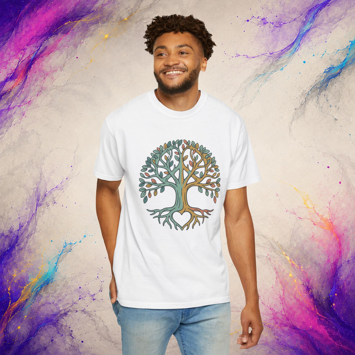 Peace Tree of Life Tee | Retro Peace Symbol Graphic T-Shirt
