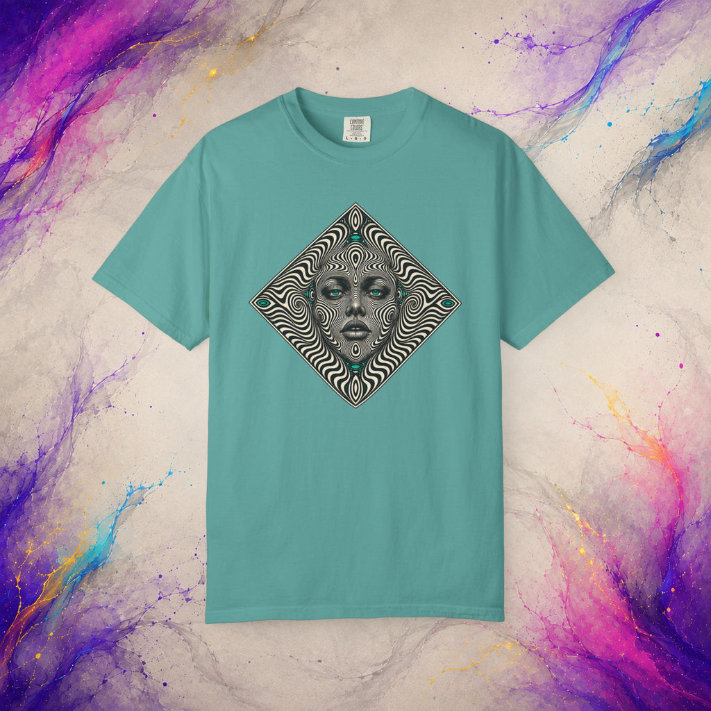 Optical Mirage Face Tee | Psychedelic Illusion Shirt