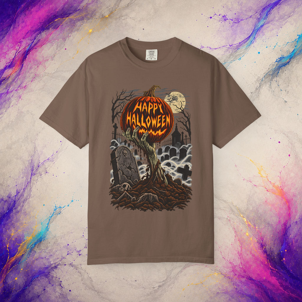 Happy Halloween Tee | Vintage Pumpkin Graveyard T-Shirt