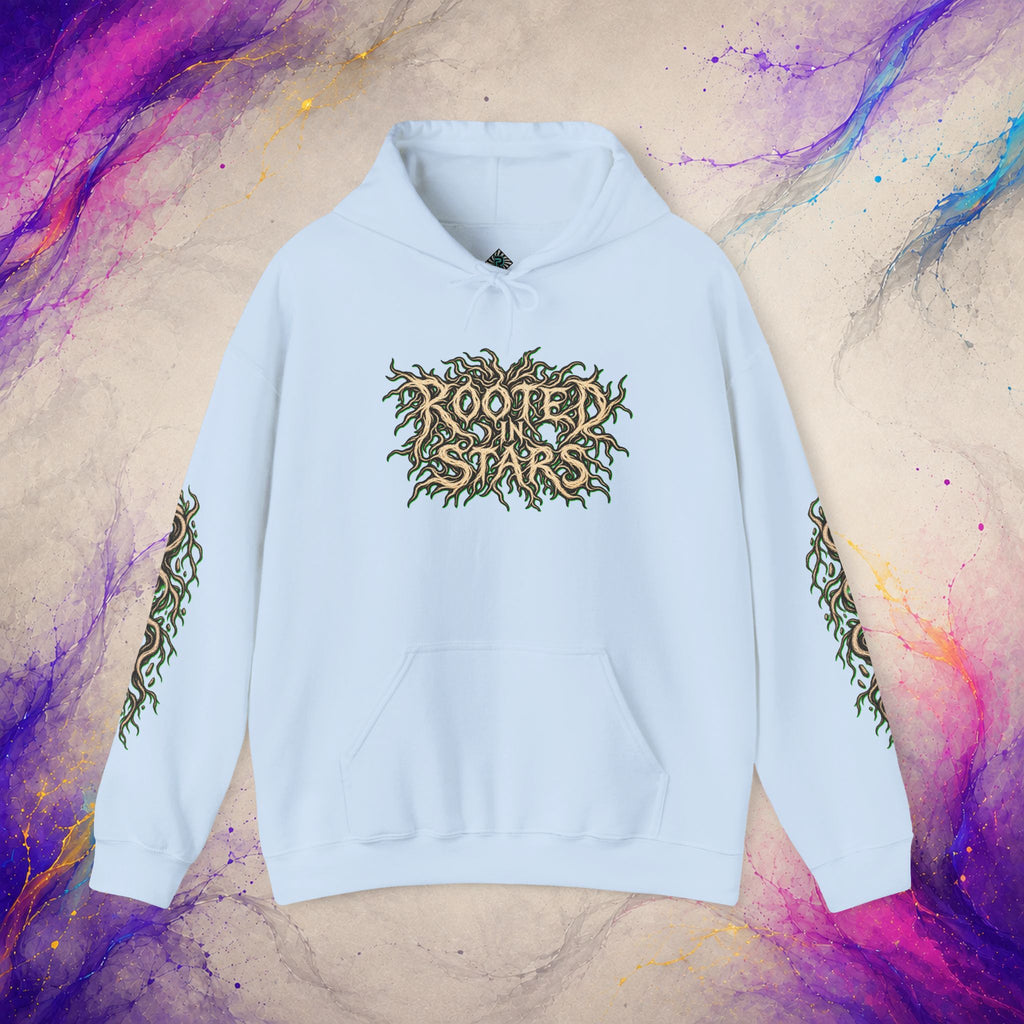 Rooted In Stars Pullover | Celestial Deathcore Graphic Hoodie