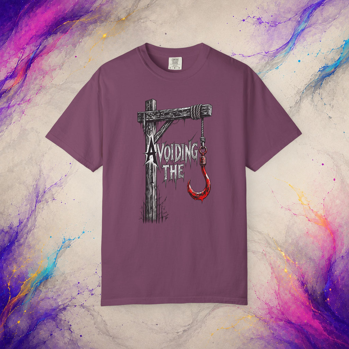 Avoiding The Hook Tee | Distressed Gothic Horror Shirt