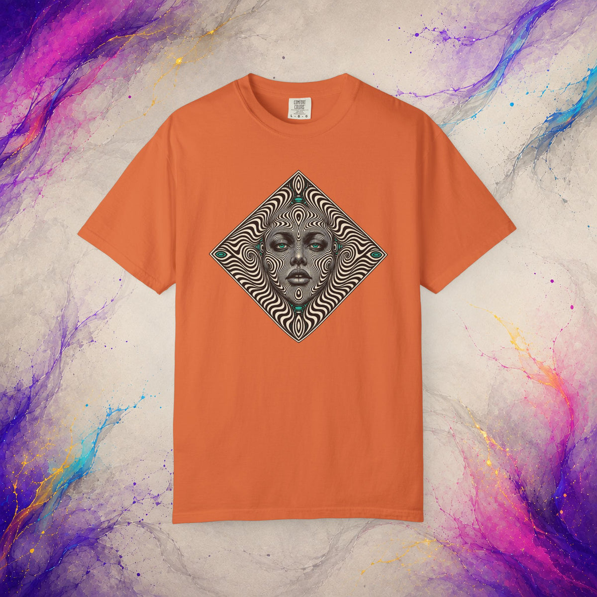 Optical Mirage Face Tee | Psychedelic Illusion Shirt