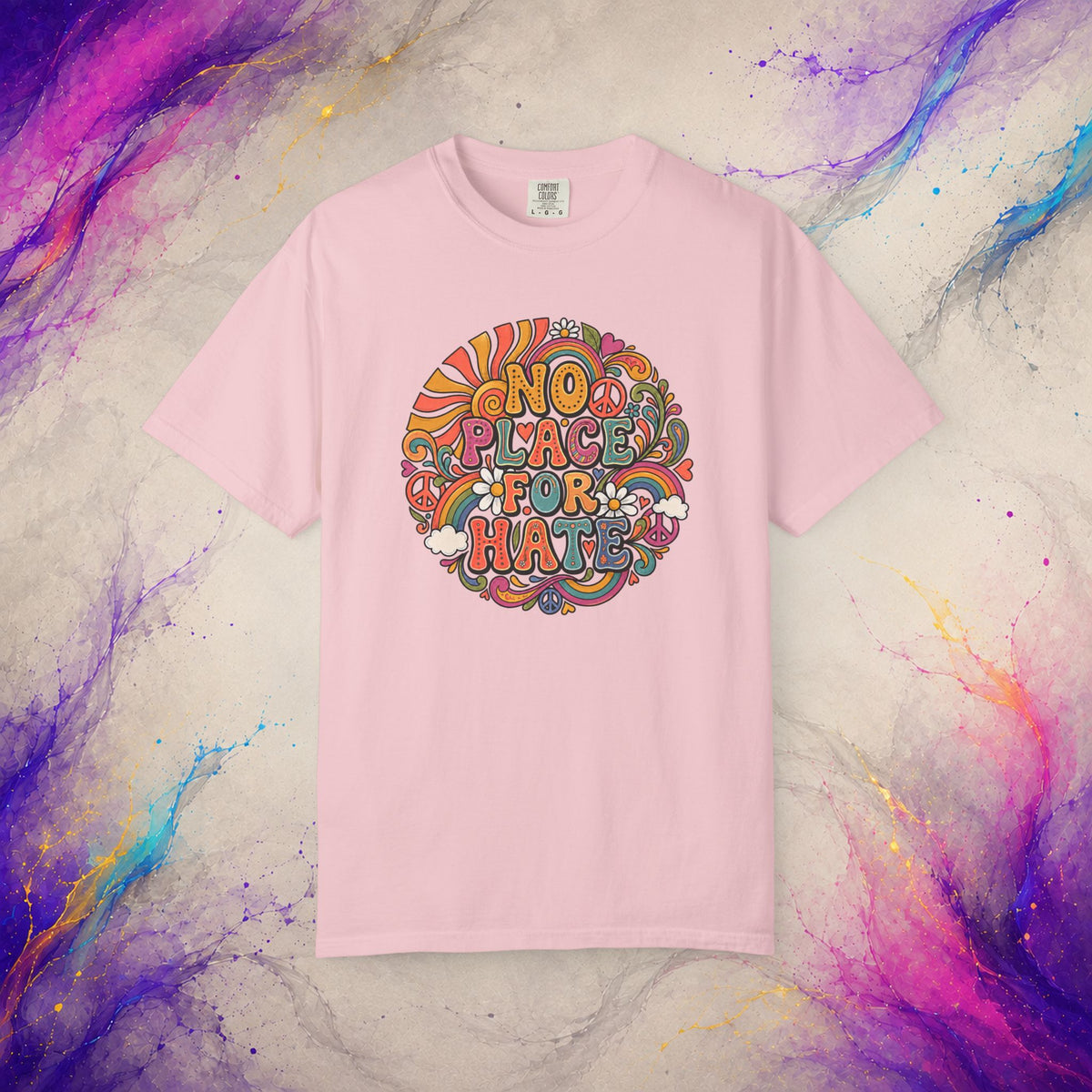 No Place for Hate Tee | Retro Peace Graphic T-Shirt