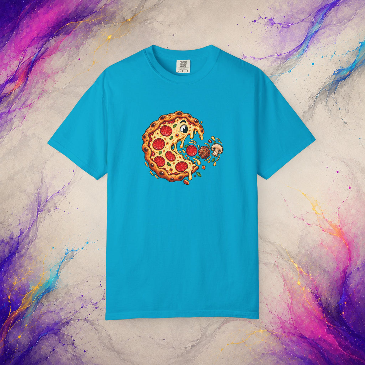 Pizza Chase Tee | Retro Arcade Inspired Pizza Graphic T-Shirt