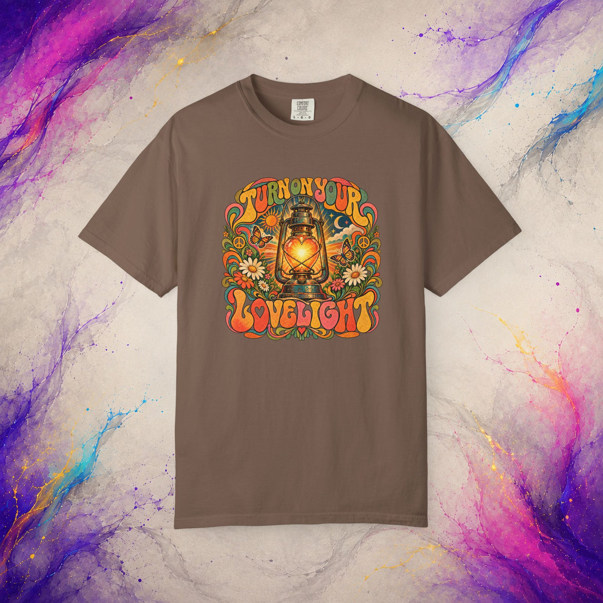 Turn On Your Lovelight Tee | Retro Lantern Peace T-Shirt