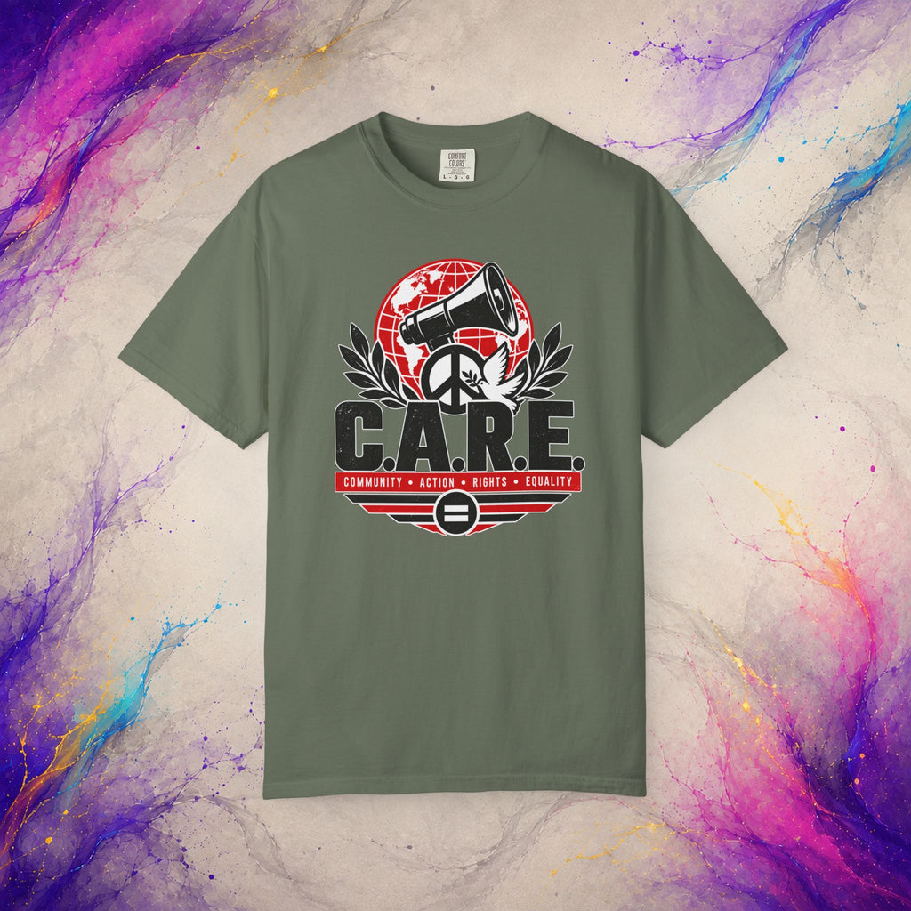 C.A.R.E. Community Action Rights Equality Tee | Activist Peace Shirt