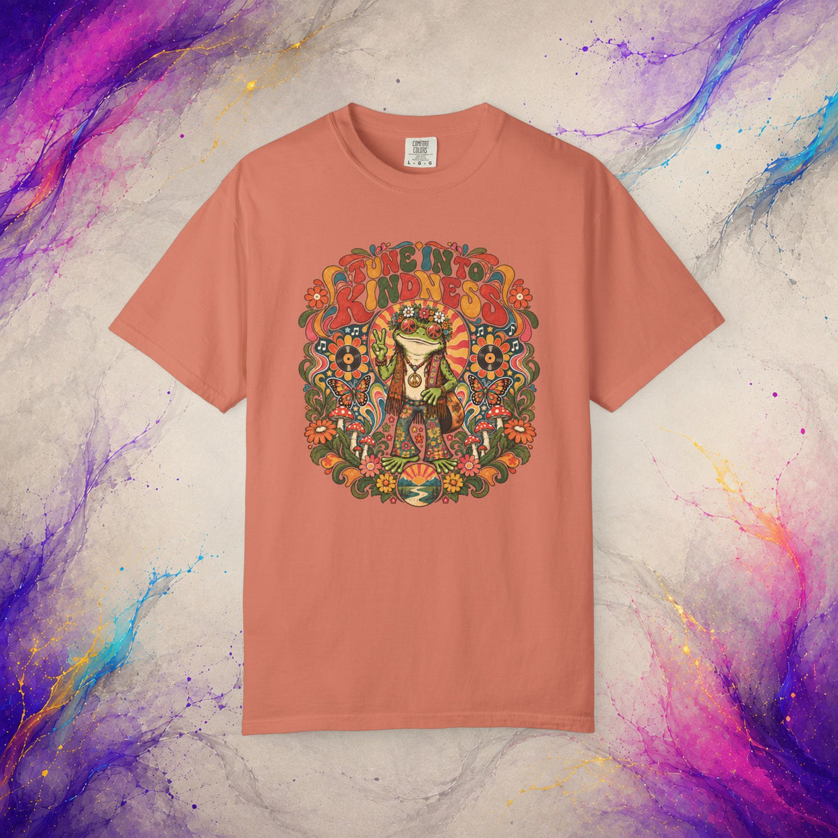Tune Into Kindness Tee | Peace Frog Graphic T-Shirt