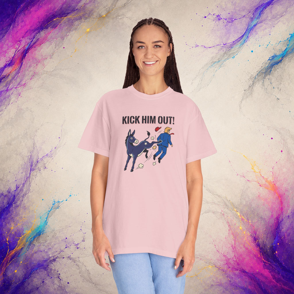 Kick Him Out T-Shirt | Political Satire Donkey Graphic Tee