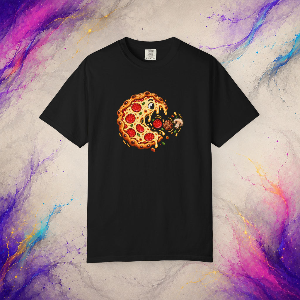 Pizza Chase Tee | Retro Arcade Inspired Pizza Graphic T-Shirt