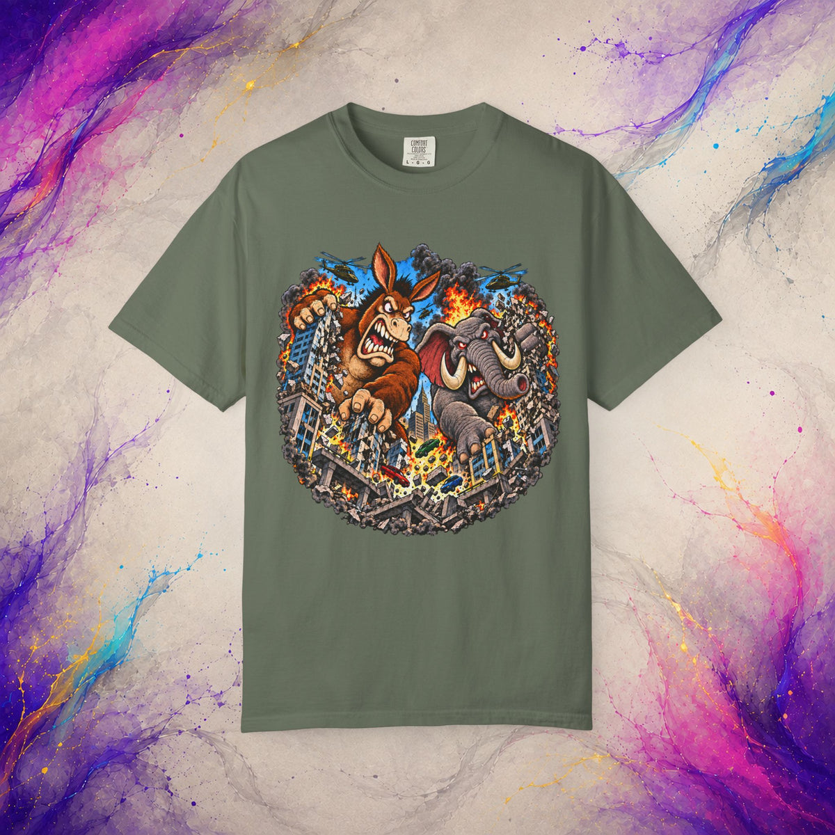 Two-Party Monster Mayhem Tee | Political Satire T-Shirt