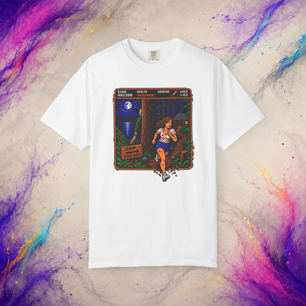 Camp This Way Tee | Retro Pixel Slasher Horror T-Shirt
