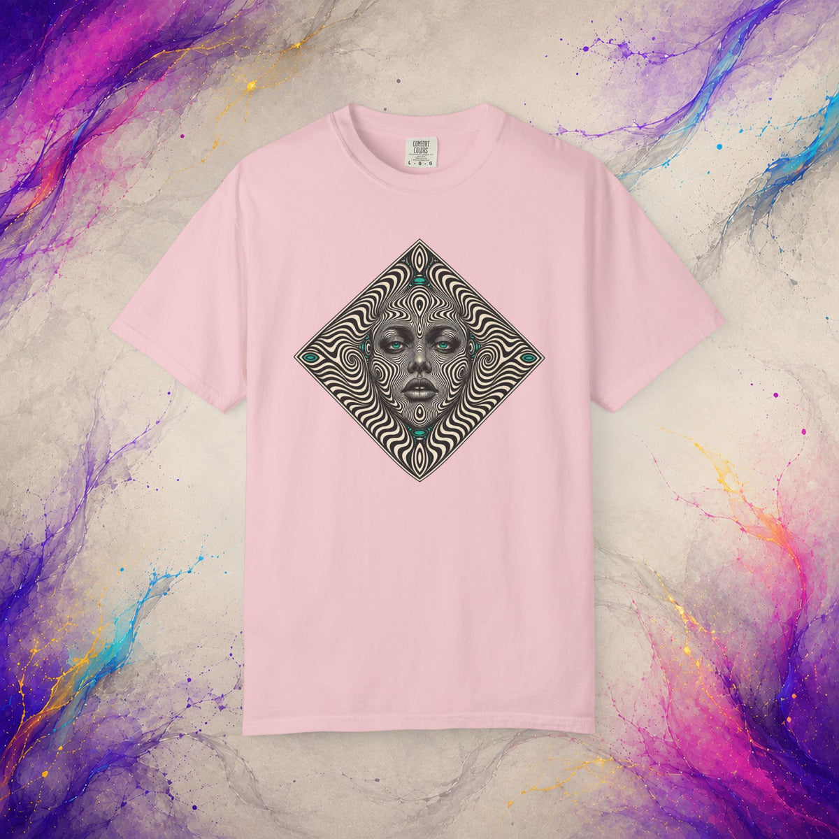 Optical Mirage Face Tee | Psychedelic Illusion Shirt