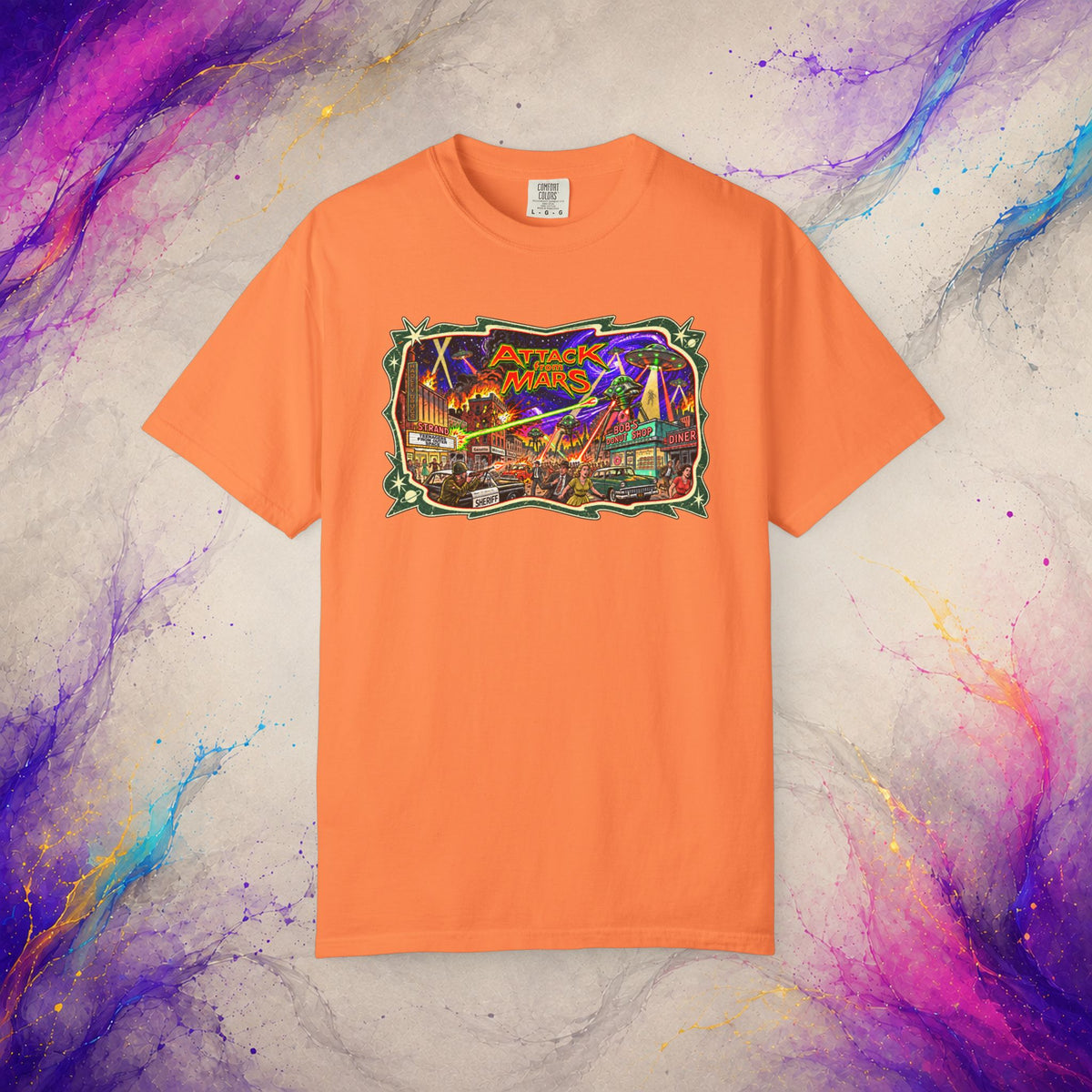 Attack From Mars Tee - Retro Alien Invasion Shirt