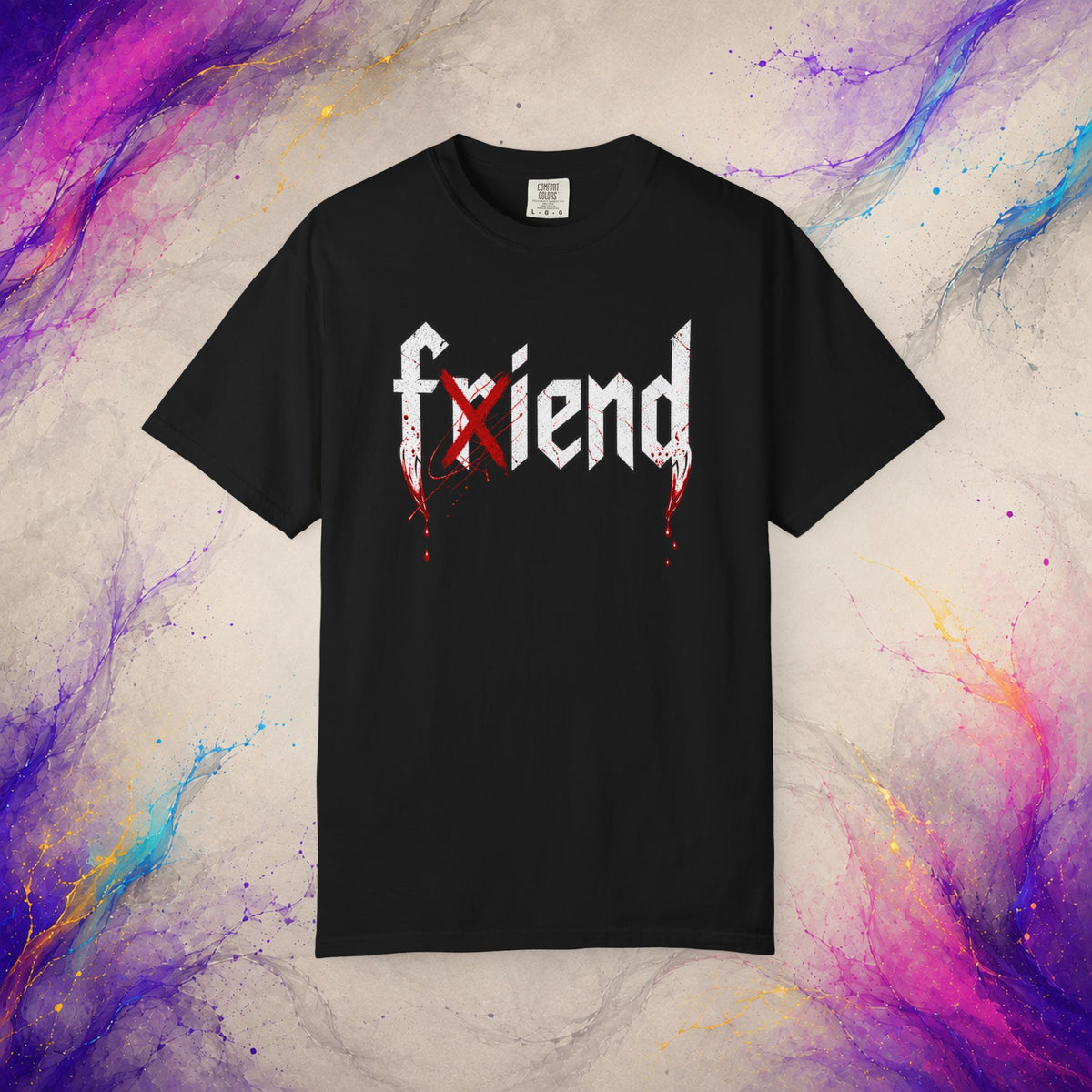 Friend/Fiend Tee | Minimal Horror Graphic Shirt
