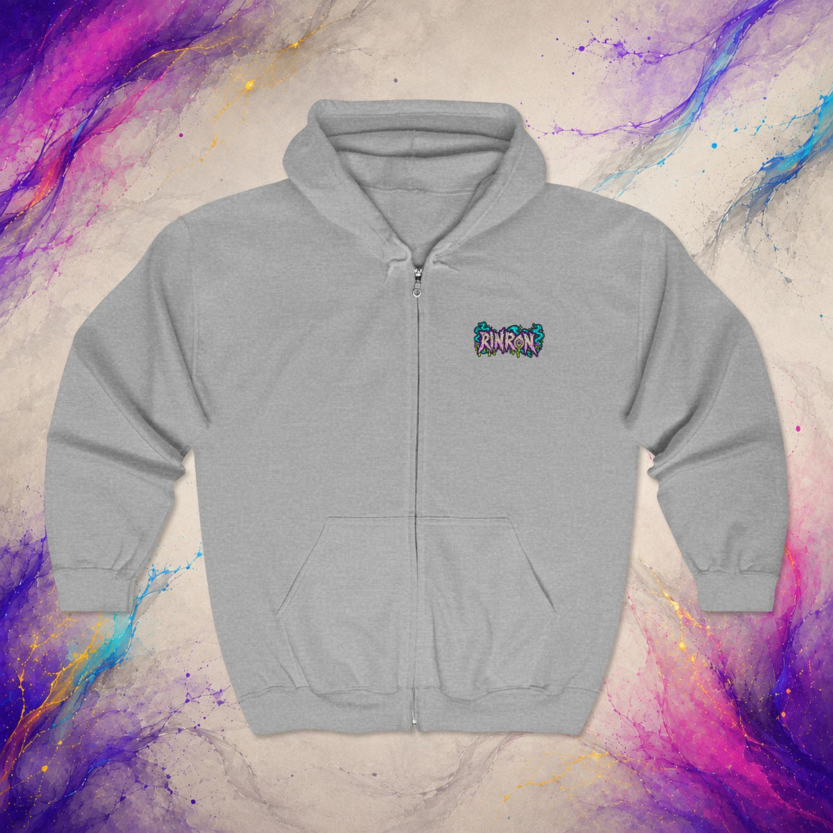 Stay Weird. Stay Human. Zip-Up | RINRON Original Graphic Hoodie
