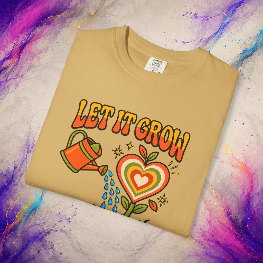 Let It Grow Heart Plant T-Shirt | Retro Garden Graphic Tee