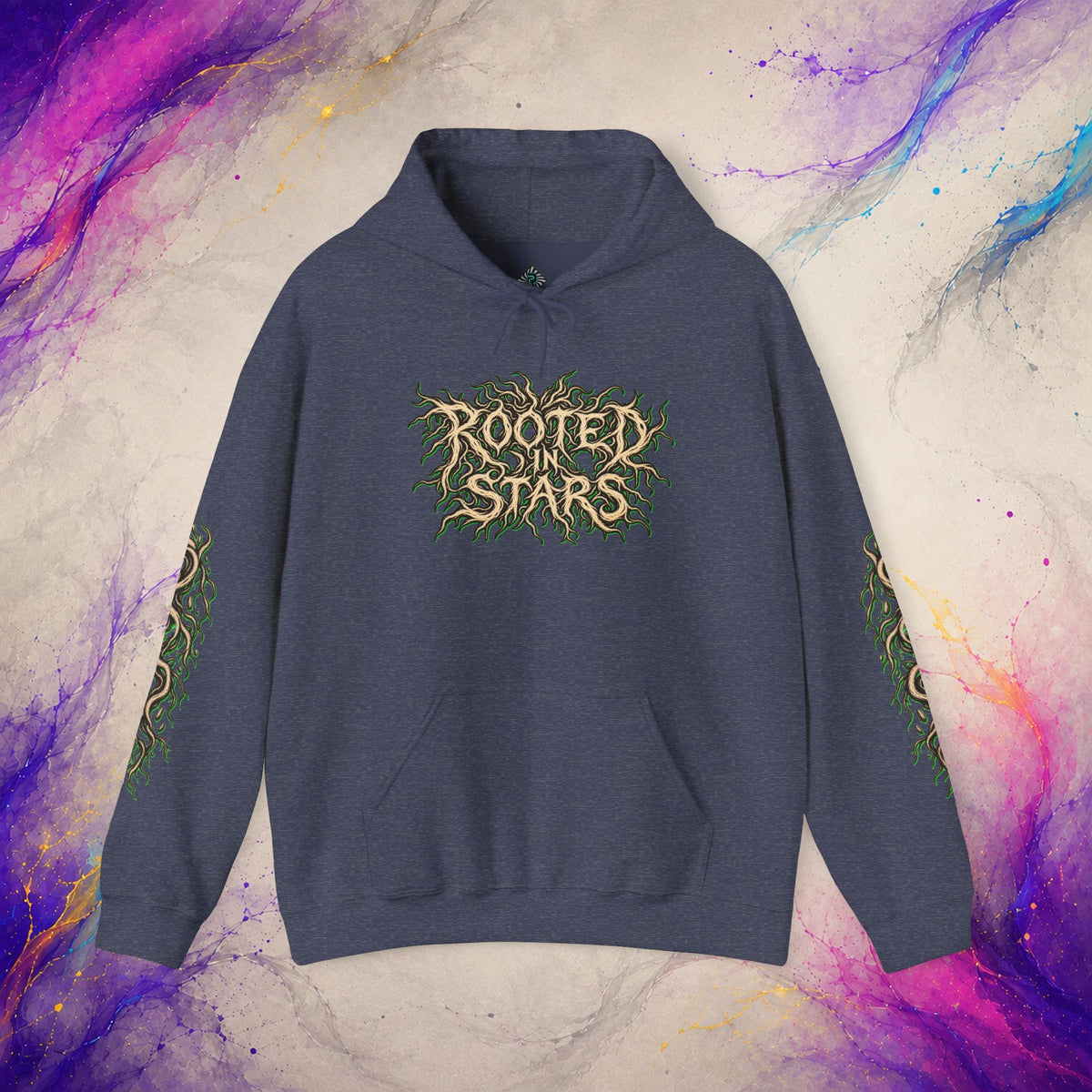 Rooted In Stars Pullover | Celestial Deathcore Graphic Hoodie