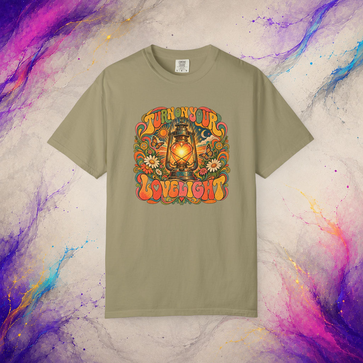 Turn On Your Lovelight Tee | Retro Lantern Peace T-Shirt