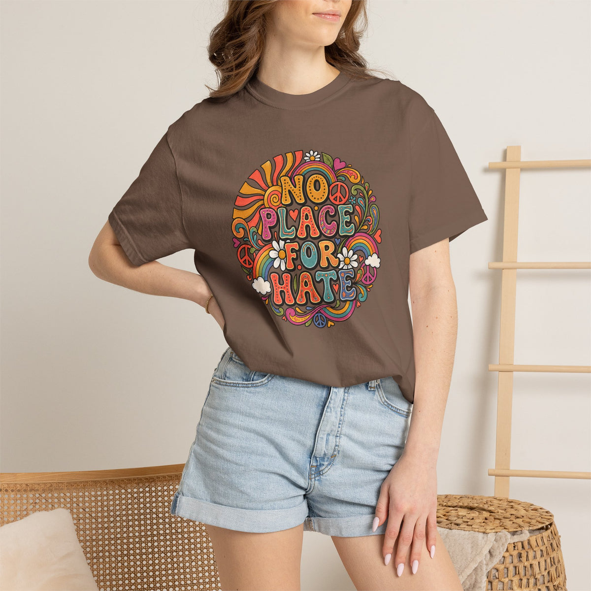 No Place for Hate Tee | Retro Peace Graphic T-Shirt