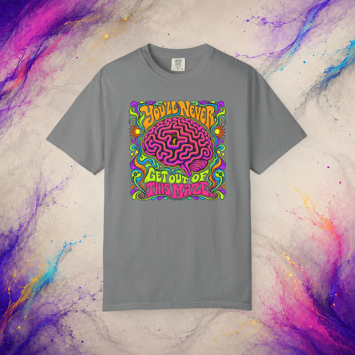 You’ll Never Get Out of This Maze T-Shirt | Psychedelic Brain Graphic Tee
