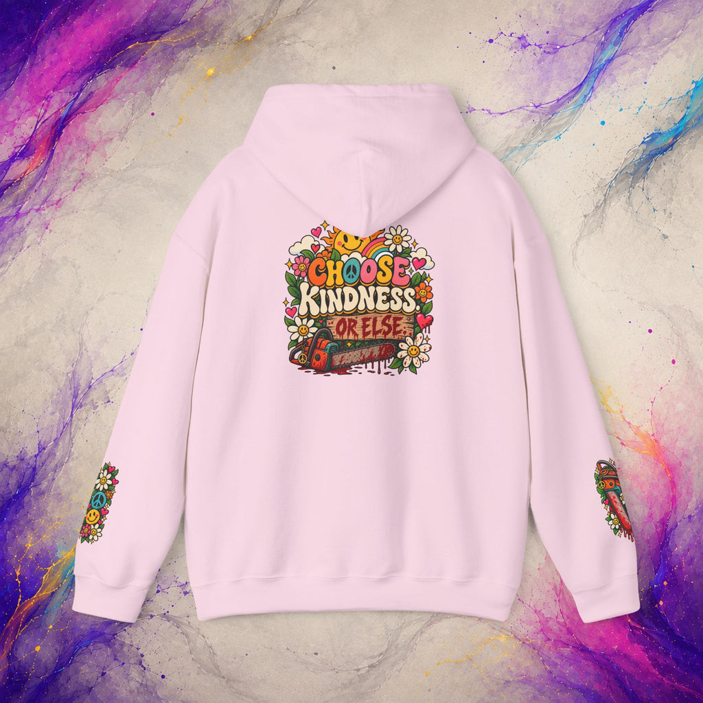 Choose Kindness Pullover | Retro Dark Humor Peace Hoodie