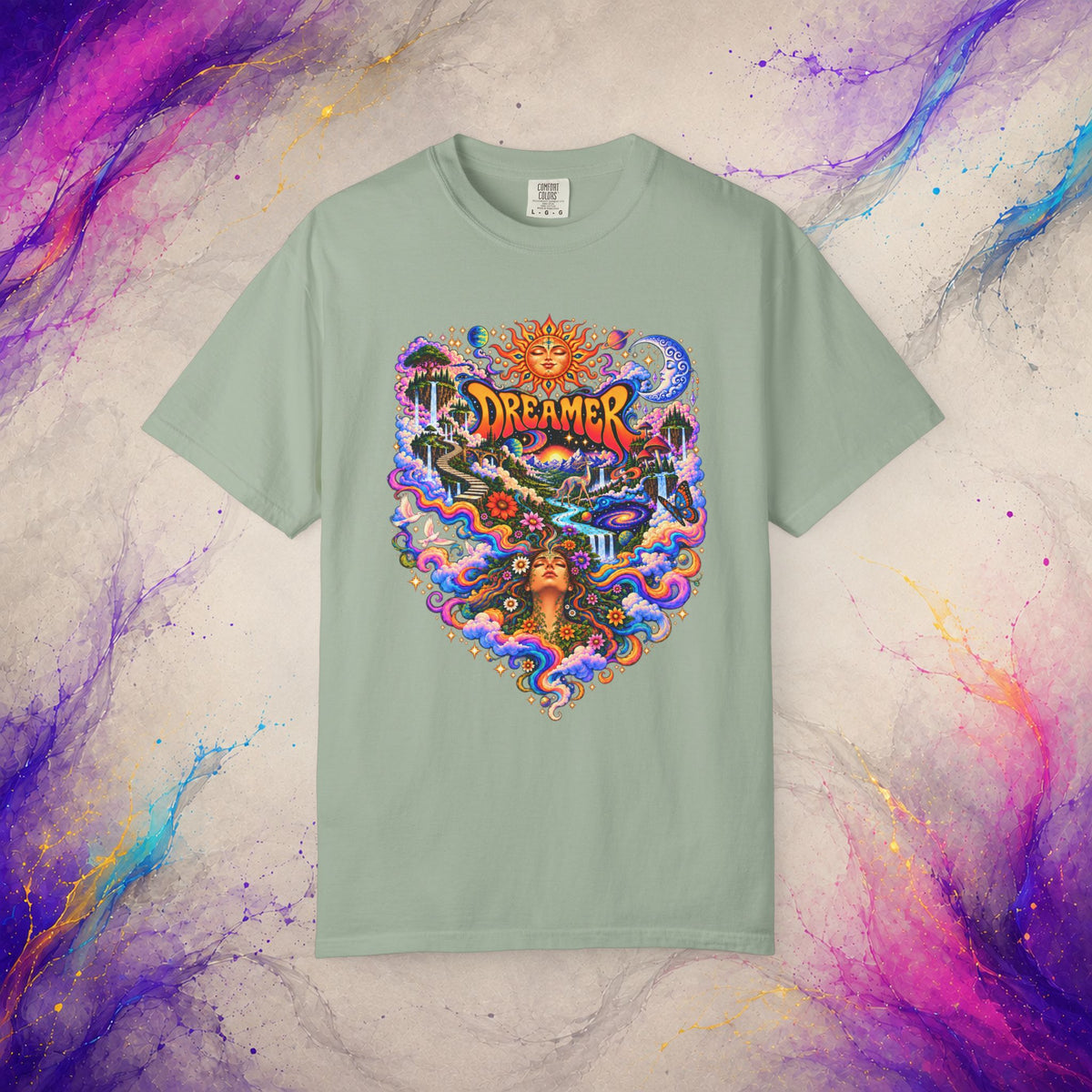 Dreamer Tee | Psychedelic Cosmic Nature Graphic T-Shirt