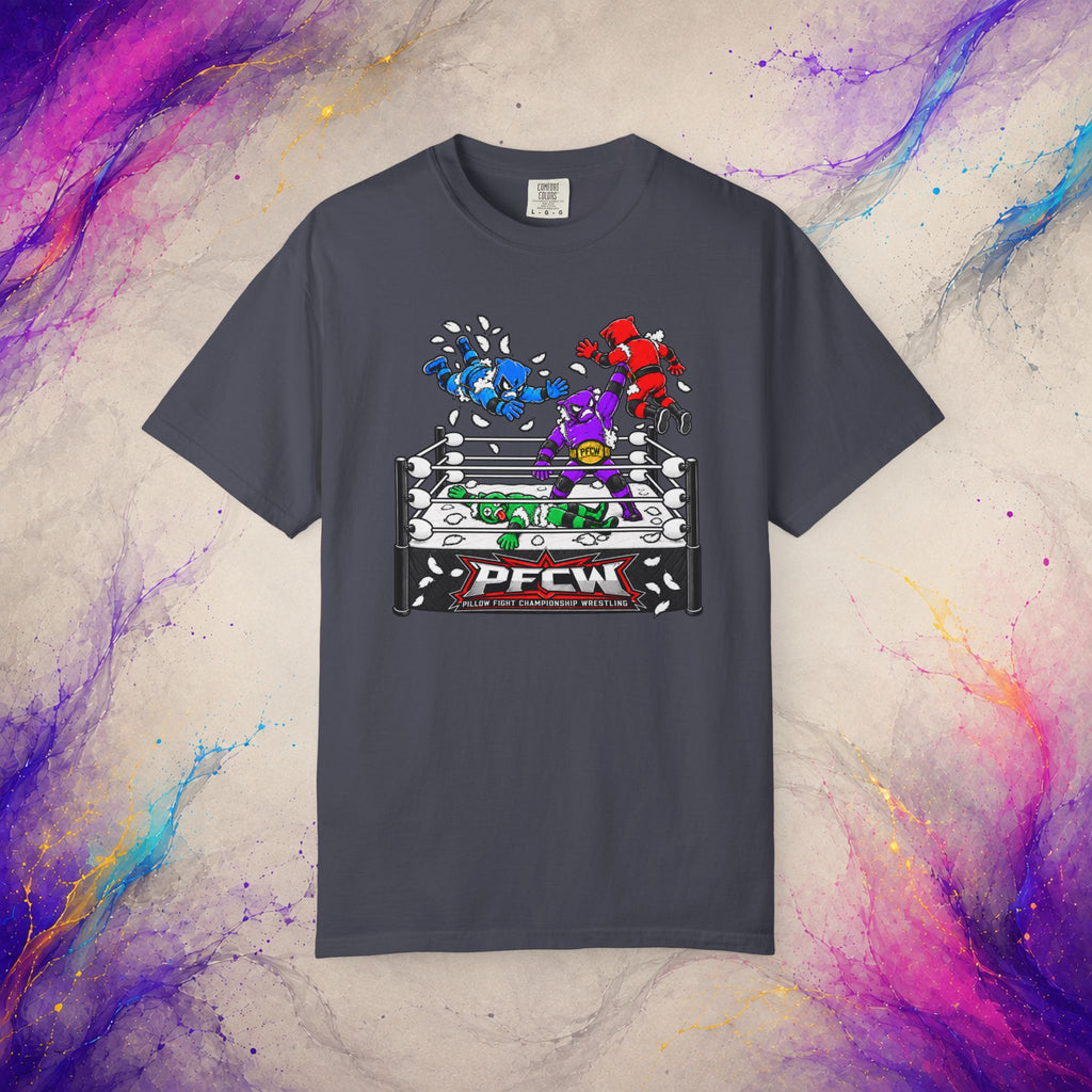 Pillow Fight Championship Wrestling Tee | Retro Wrestling Parody T-Shirt