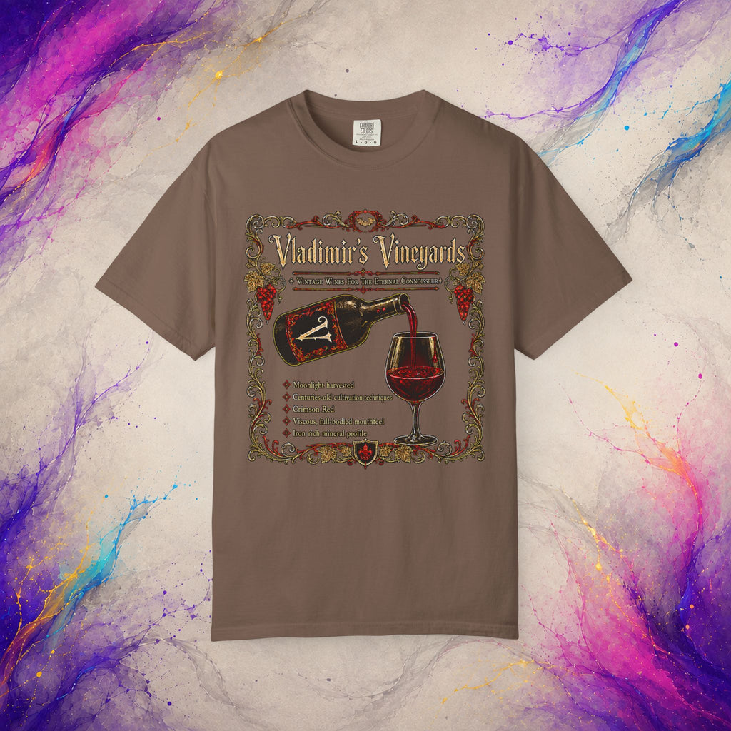 Vladimir’s Vineyards T-Shirt | Vampire Wine Graphic Tee