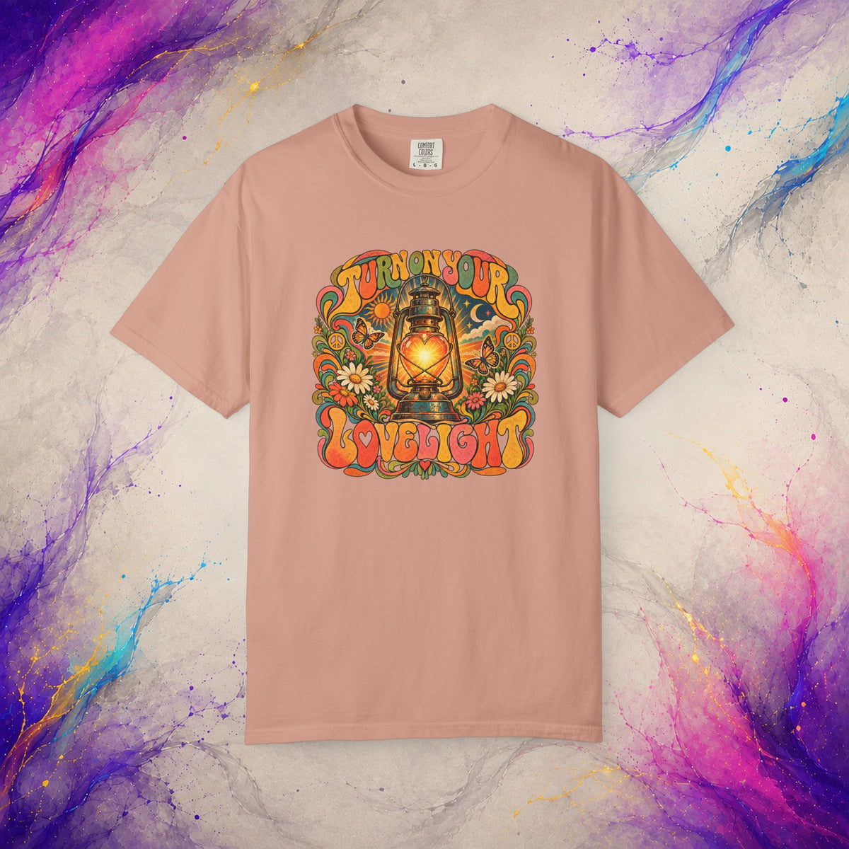 Turn On Your Lovelight Tee | Retro Lantern Peace T-Shirt