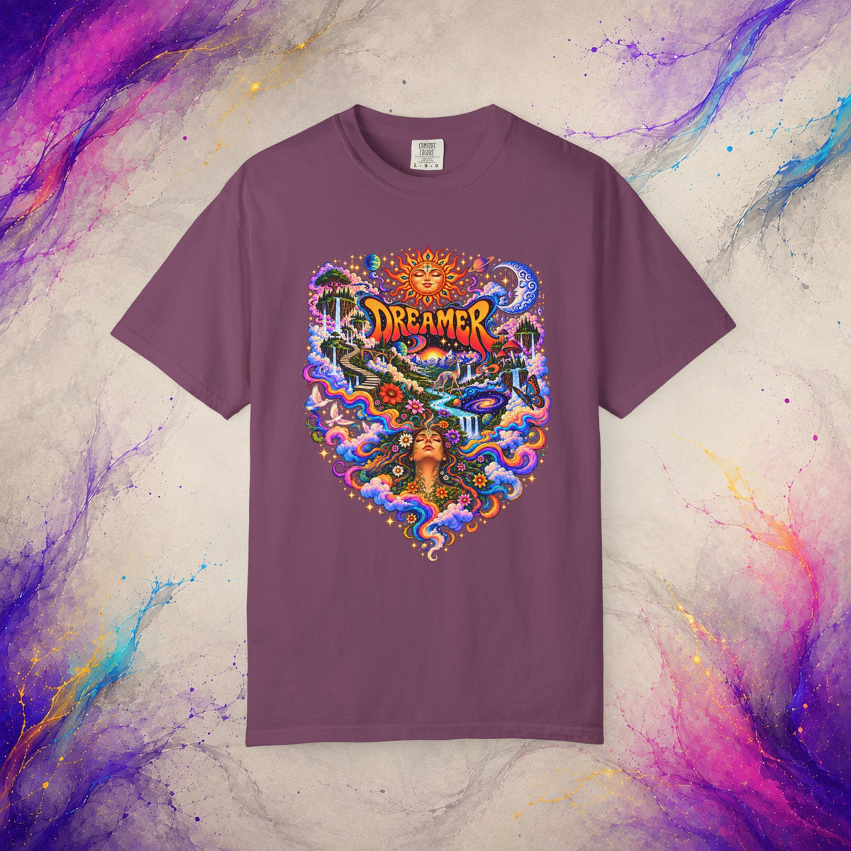 Dreamer Tee | Psychedelic Cosmic Nature Graphic T-Shirt